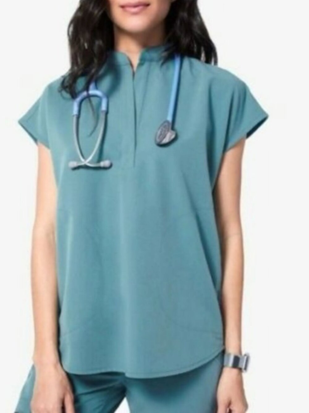 Figs Rafaela Oversized Scrub Top Large Hydrogreen